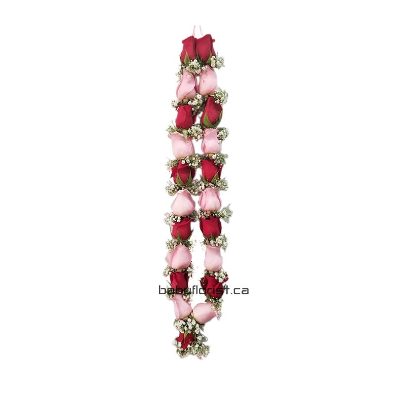 Pink and Baby Pink Rose Garland  (Each)