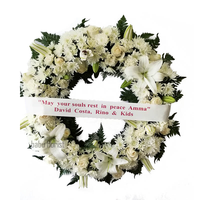 ROUND FLOWER WREATH - 30