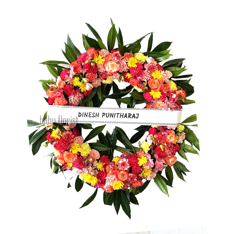 ROUND FLOWER WREATH - 24